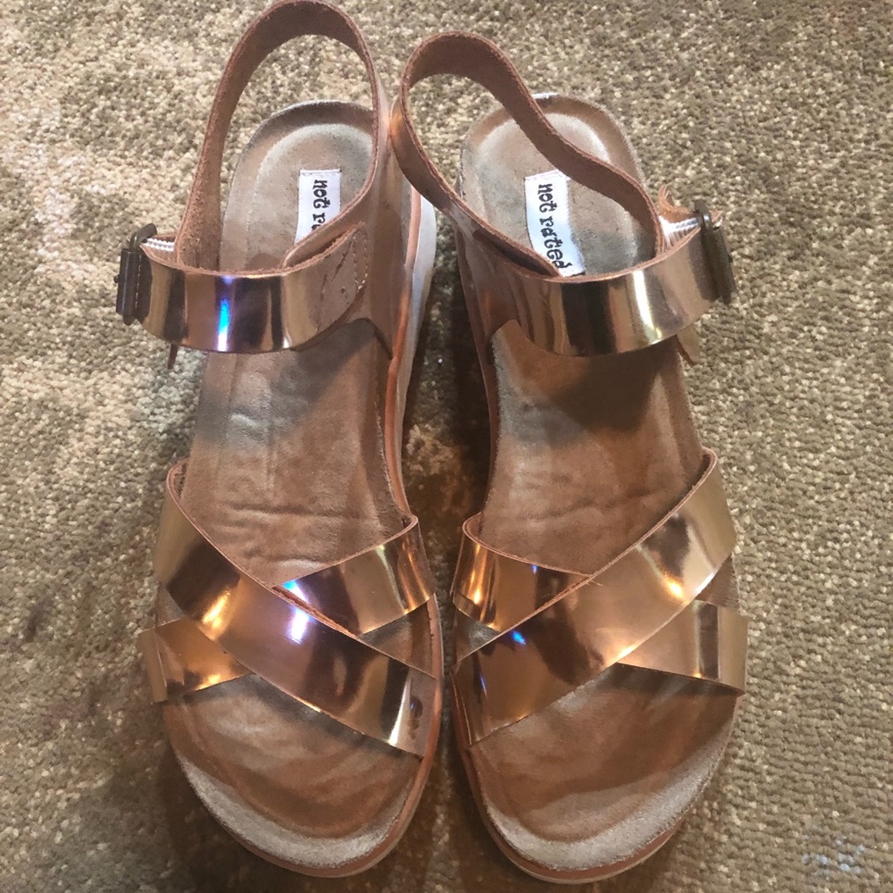 Rose gold Metallic sandals